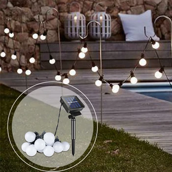 

Solar Led Decoration Lights Rechargeable 10/20 LEDs Bulb String Outdoor Garland Christmas Tree Christmas Party Lights for Room