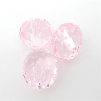 

100 PCs Doreen Box Created Crystal Quartz Faceted Rondelle Beads 6mm. Pink Color For DIY Jewelry Making Accessories, Hole: 0.8mm