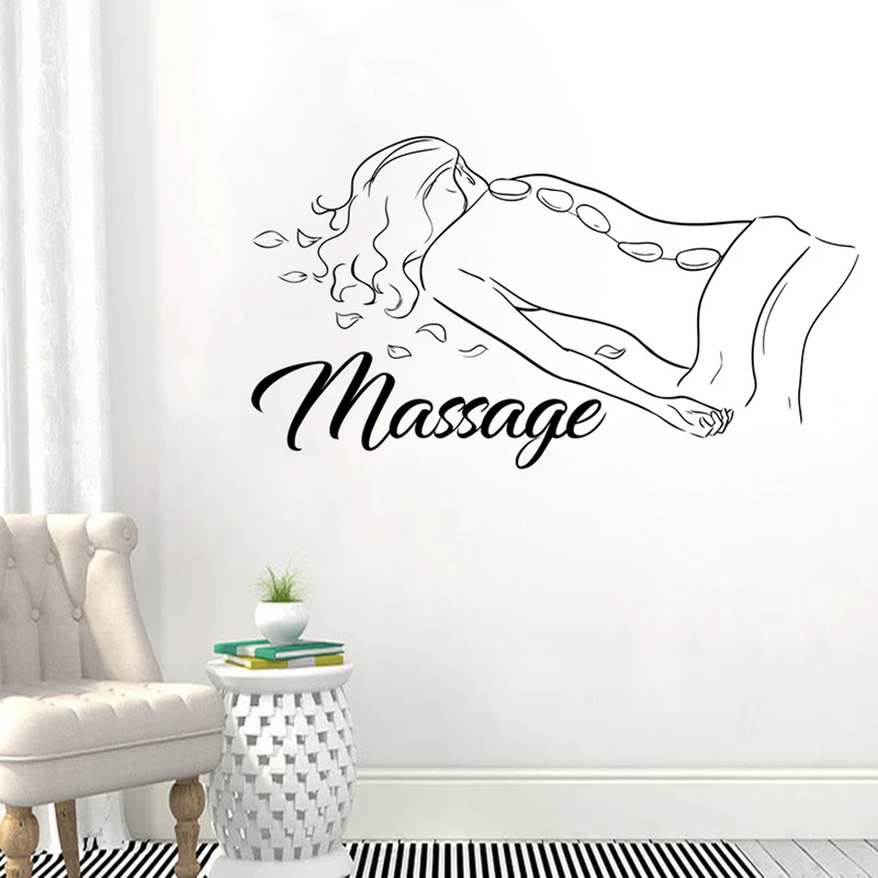 Spa Massage Wall Decal Beauty Salon Sticker Posters Vinyl Wall Decals