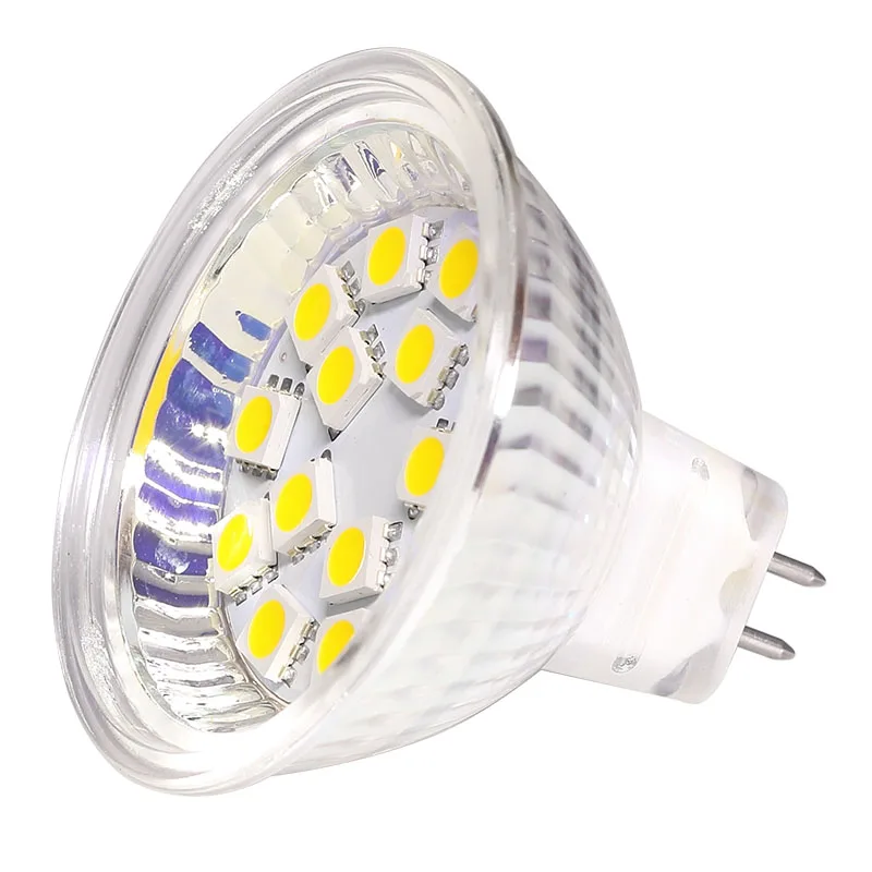 15Led MR16 5050 5060 SMD led точечный светильник лампа с регулируемой яркостью (12V 24V