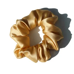Luxurious 100% Pure Mulberry Silk Large Hair Scrunchies (3.5cm Champagne)