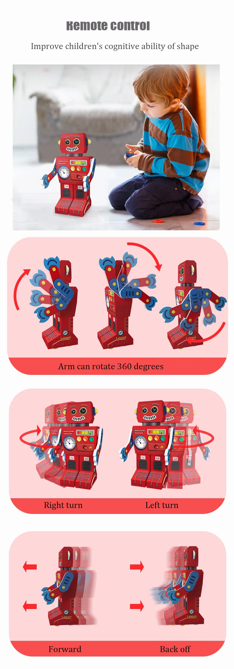 Diy Remote Control Robot Electric Rc Assembly Souptoys Toy Gifts For Children Paper Assembled Toys Building Block Unassembled