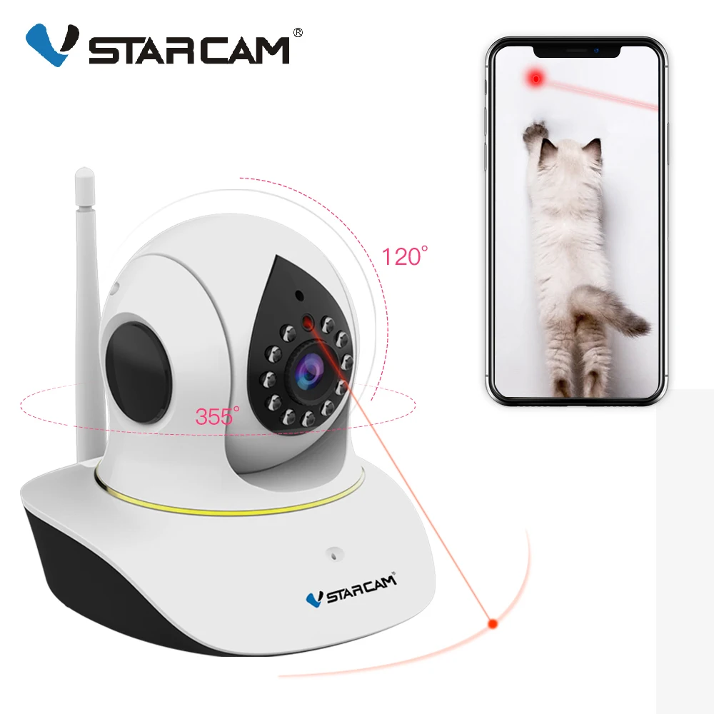 Vstarcam 1080P Pet IP камера Wifi видеонаблюдение камера безопасности дистанционное управление Лазерная игра с питомцем видеодомофон ИК ночь