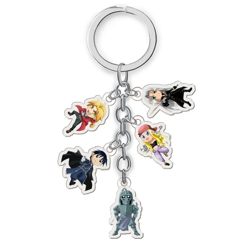 

Anime Fullmetal Alchemist Keychain Cartoon Figure Edward Acrylic Pendant Keyrings Jewelry