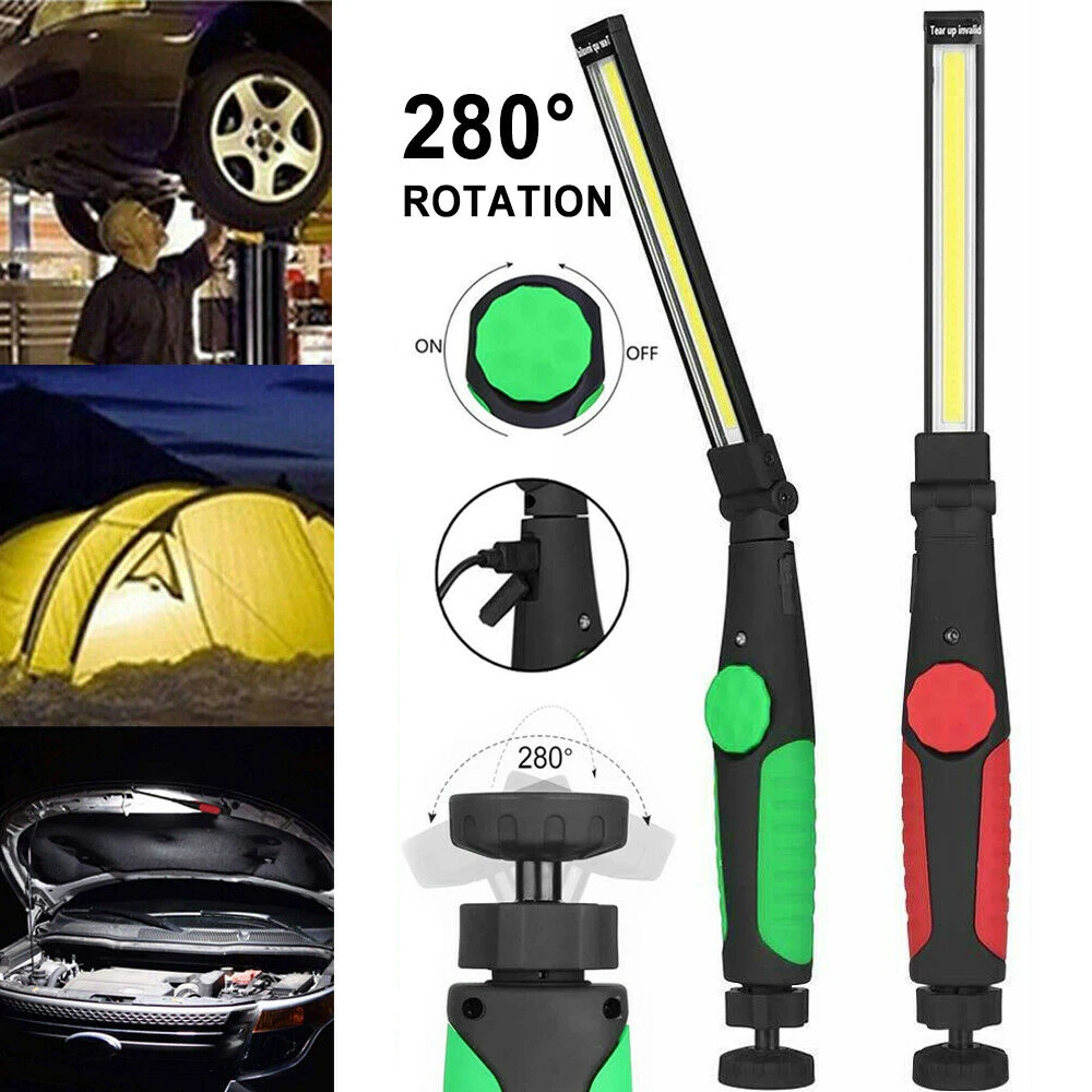 

Mayitr LED Magnetic Work Light Inspection Torch Lamp Flashlight Rechargeable Multi Function Folding Work Light COB LED Camping
