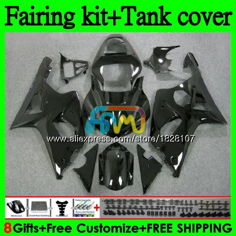Майка K2 для SUZUKI GSXR1000 GSX черный глянец R1000 GSX-R1000 96BS. 41 GSXR-1000 GSXR 1000CC 1000 00 01 02 2000 2001 2002 обтекатель - Цвет: No. 1