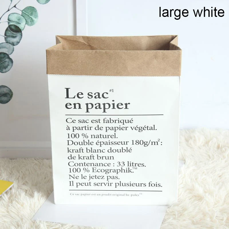 large white Крафт-бумажный мешок, мешок для вещей бумажная ваза банга Искусственные цветы Vas банга День Святого Валентина розовые коробки вечерние украшения - Цвет: large white