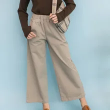 Autumn New Style Middle And Large Girls Korean-style Loose Pants Girls Western Style Suit Pants Little Girl Fashionable Pan