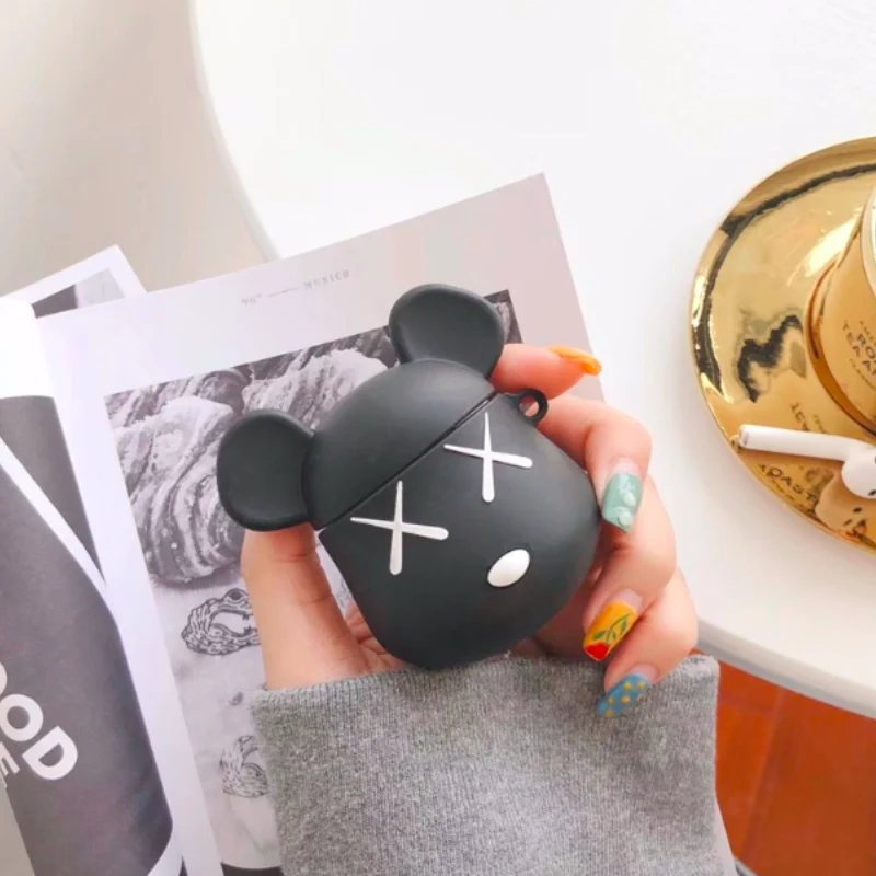 Милые Чехлы для Airpods чехол для наушников с милыми мультяшками чехол для Apple Airpods 1 2 Наушники зарядная коробка аксессуары сумка Мода