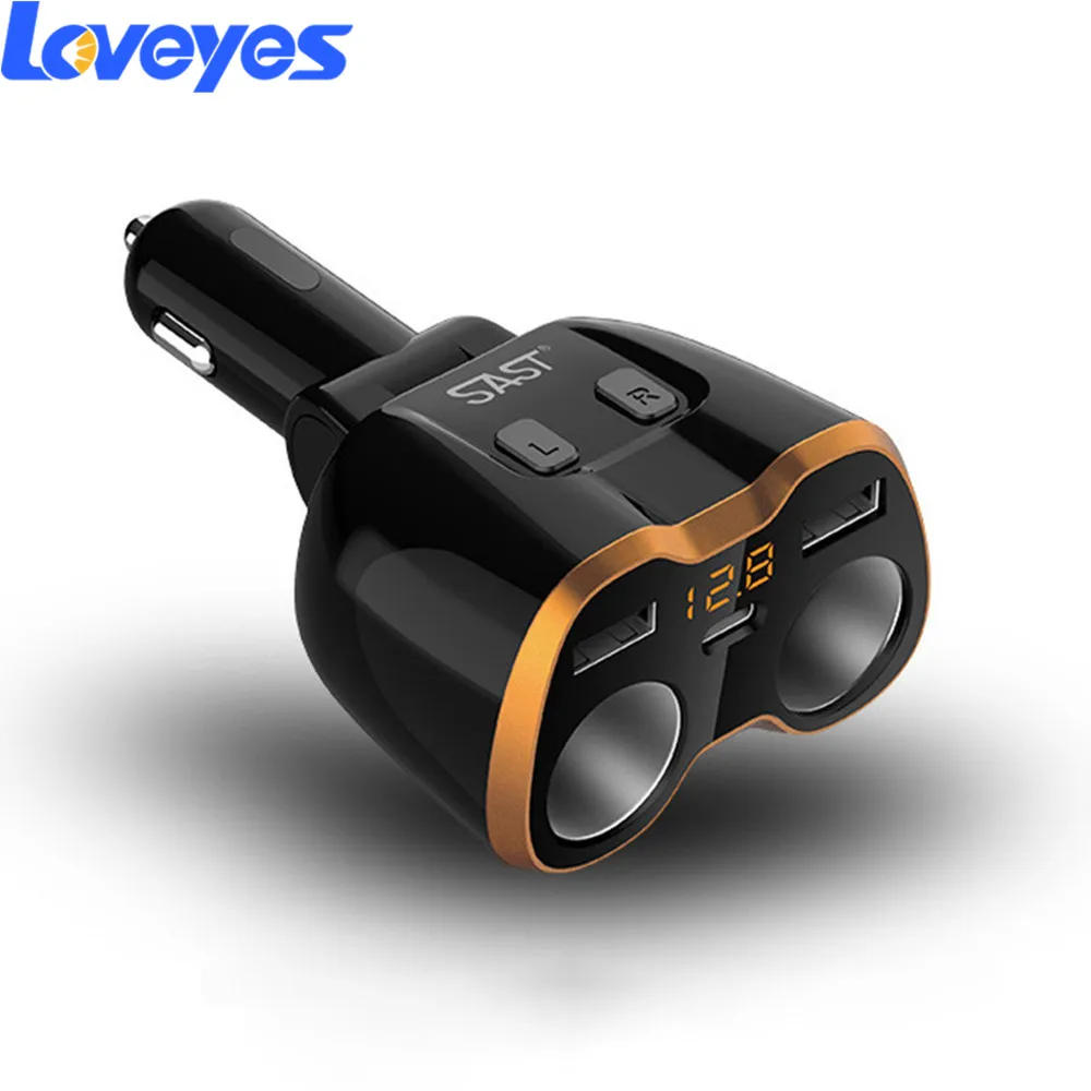 4.8A автомобильное зарядное устройство один два прикуривателя двойной USB