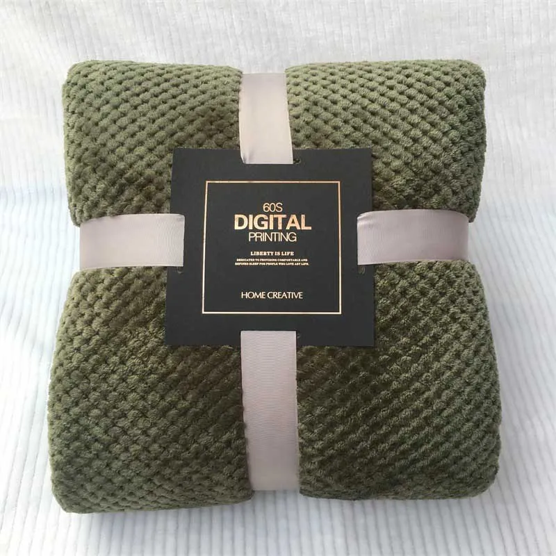 army green waffle Домашний текстиль, супер теплое мягкое фланелевое одеяло, s диван с самолетом для офиса, детское одеяло, переносное автомобильное покрывало для путешествий, постельные принадлежности - Цвет: army green waffle