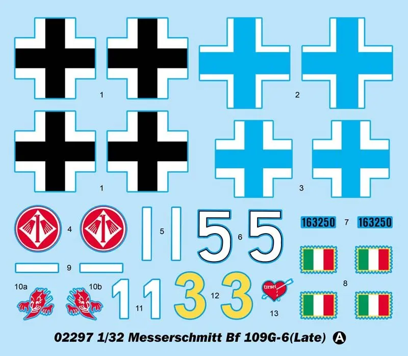 Trumpeter 02297 1/32 мессершмитт BF 109G-6(Late)-набор моделей