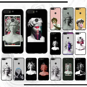 

Medusa Art David Vaporwave Glitch DIY Printing Phone Case cover Shell For honor Y6 2018 8 x 9 lite 10 view