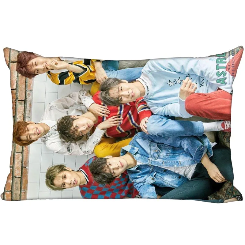 Прямоугольная наволочка с принтом KPOP ASTRO модная декоративная сатиновая