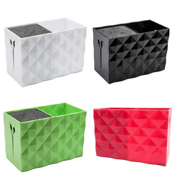 

4 Colors Double Row Scissors Storage Box Plastic Practical Clipper Case For Pro Salon Barber Comb Scissors Inserting Rack G1021