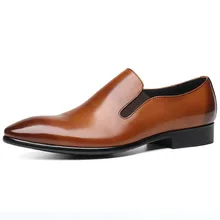 New Genuine Leather Oxford Business Men Shoes Slip On Formal Shoes Men Shoes Pointed Toe Men Dress Shoes For Wedding New Genuine Leather Oxford Business Men Shoes Slip On Formal Shoes Men Shoes Pointed Toe Men Dress Shoes For Wedding