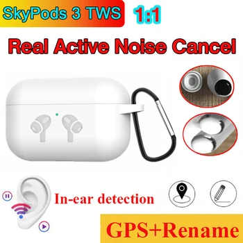 

SkyPods 3 Tws Wireless Bluetooth Earphones real noise cancellation Sensor Super Bass Earbuds PK i99000 i200000 PRO Custom logo