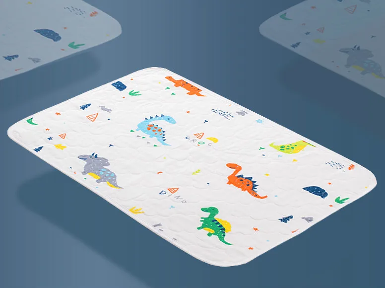 dinasour50 MuslinTree cotton baby nappy changing pad crib mattress foldable changing mat cover - Цвет: dinasour50