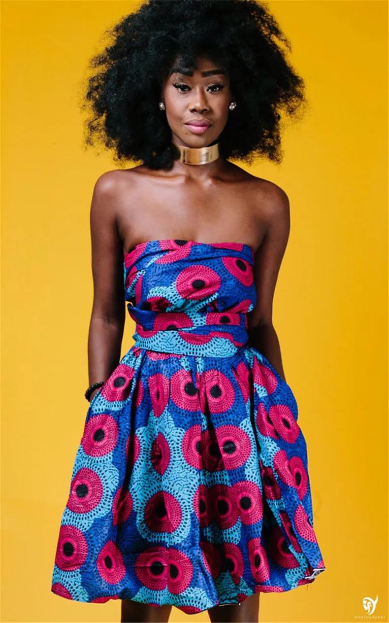 Robe africaine imprimé wax pour femme 173