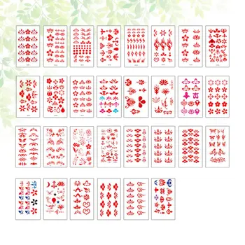 

30 Sheets Temporary Tattoo Stickers Fresh Water-proof Stickers Forehead Decorative Stickers