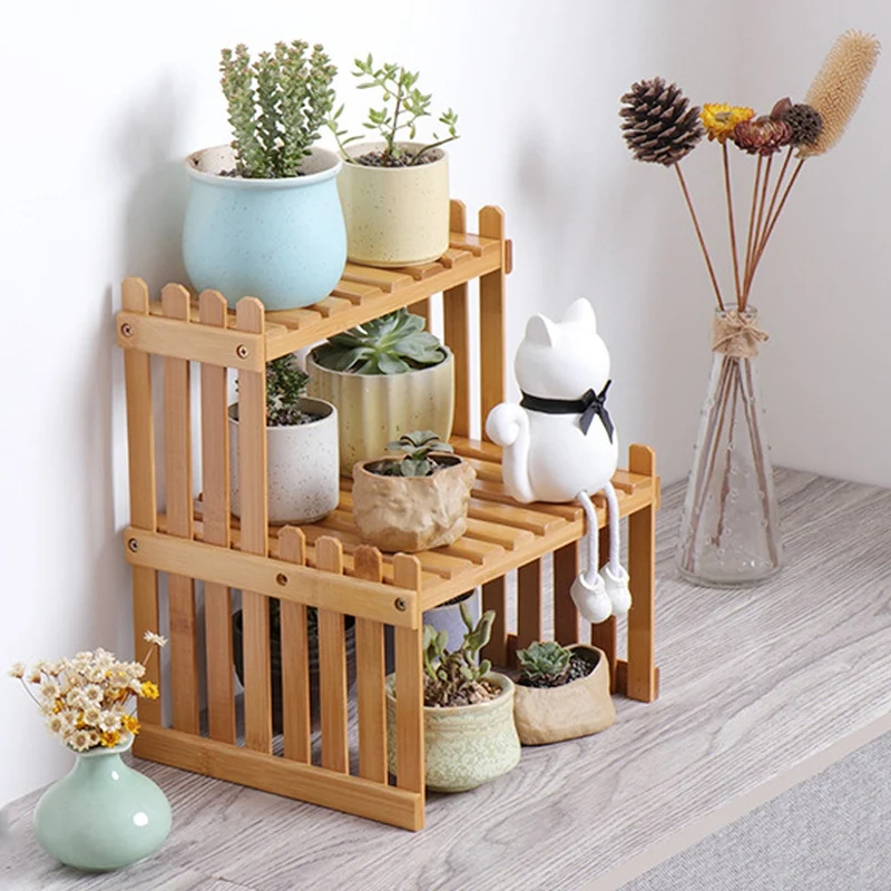 

2 Layers Bamboo Storage Rack Kitchen Spice Jar Bottle Seasoning Rack Decoration Organizer Shelf Desktop Racks