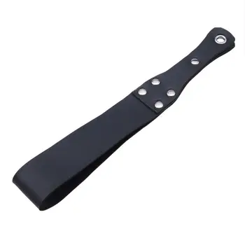Leather Handle Horse Whip Riding Crop Slapper Metal Buckle Restraint Fetish Paddles Adults Sex Game Erotic Sex Toys for Couples 2
