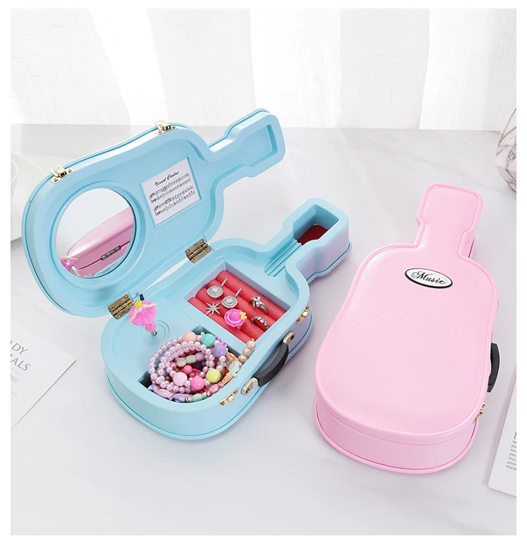 Creative Rotating Dance Children'S Music Box Jewelry Box Guitar