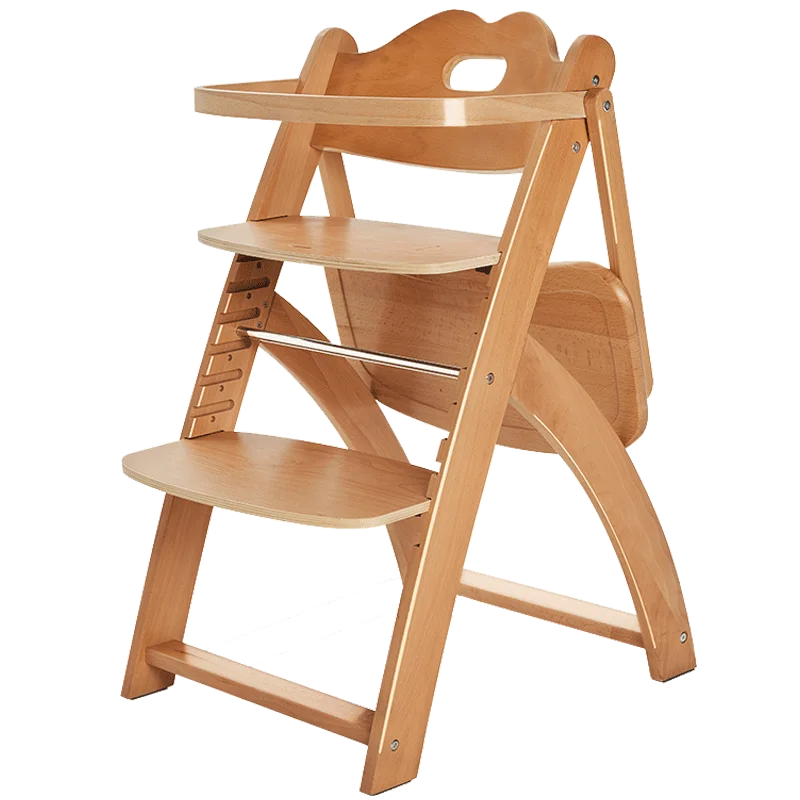 Teknum детский обеденный стул из твердой древесины портативный складной многофункциональный детский обеденный стол стул детское кресло для еды - Цвет: Log color