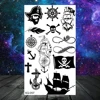 Anchor Pirate Skull Temporary Tattoos For Women Adult Men Kids Boy Astronaut Ship Seahorse Fake Tattoo Neck Arm Hand Small Tatoo 4