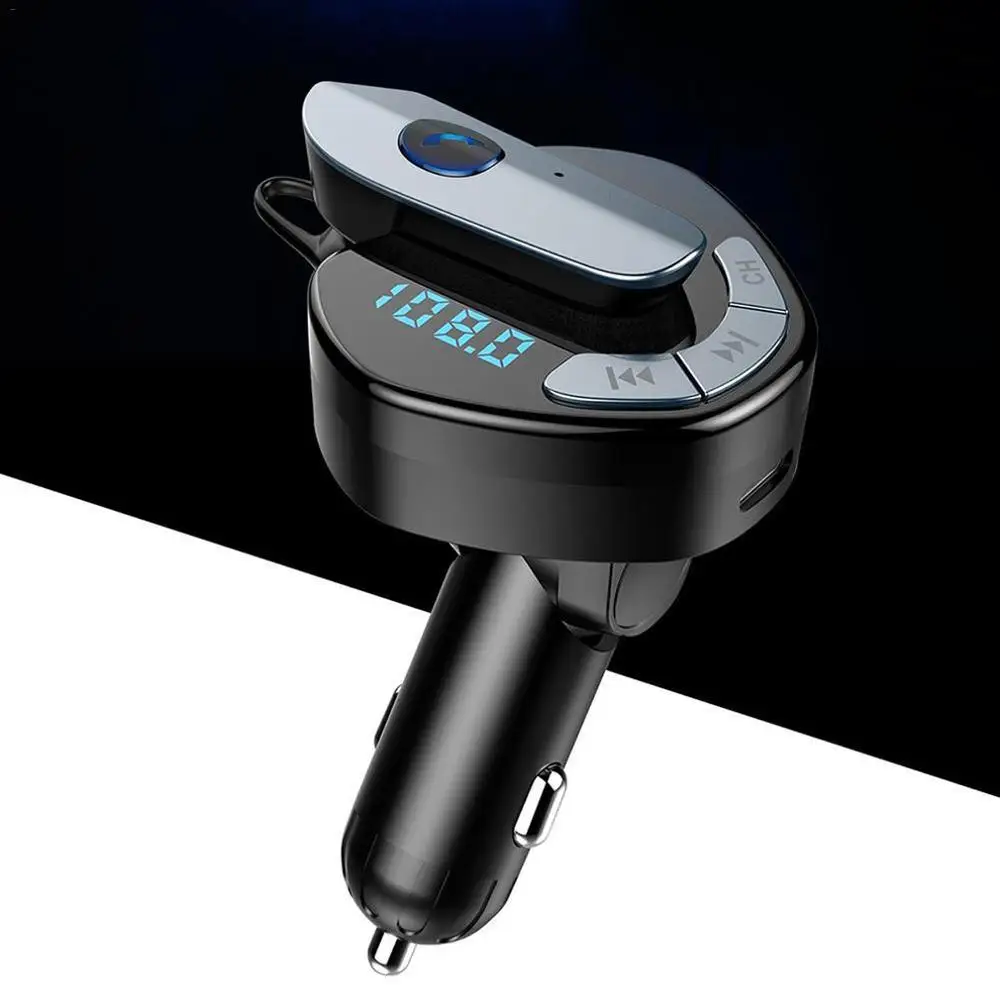 Беспроводная 5,0 версия с USB 3.1A выход автомобиля MP3 вызов музыкальный плейер в машине многофункциональное автомобильное зарядное устройство музыкальный плеер