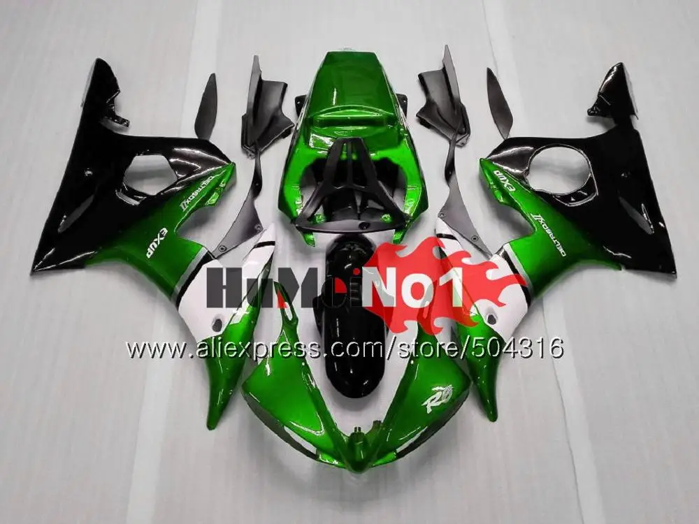No. 31 Корпус для YAMAHA YZF600 YZF R6 600CC YZF 600 R 6 CC 5MC. 0 YZF-600 YZF-R6 2003 2004 2005 YZFR6 03 04 05 обтекатели комплект глянцевый черный - Цвет: No. 31