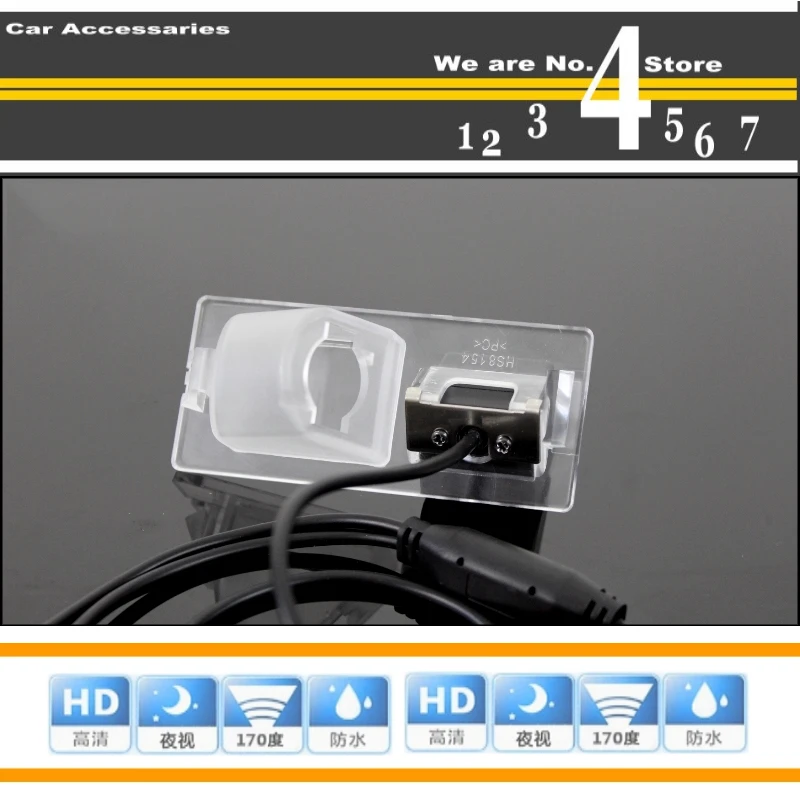 Car Camera For Fiat New 500 500C 500S Abarth 2007~2015 High Quality Rear View Back Up Camera For PAL : NTSC | CCD with RCA4