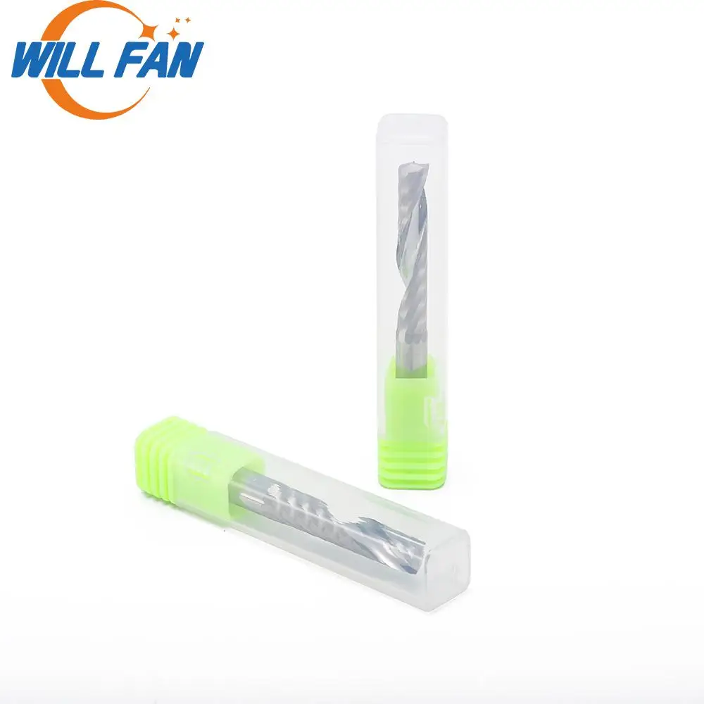 Will Fan 4mm One Spiral Flute Bits 5 Pcs/lot For Cut MDF Acrylic Aluminum Model Board CNC Rouer Bit Tools Parts