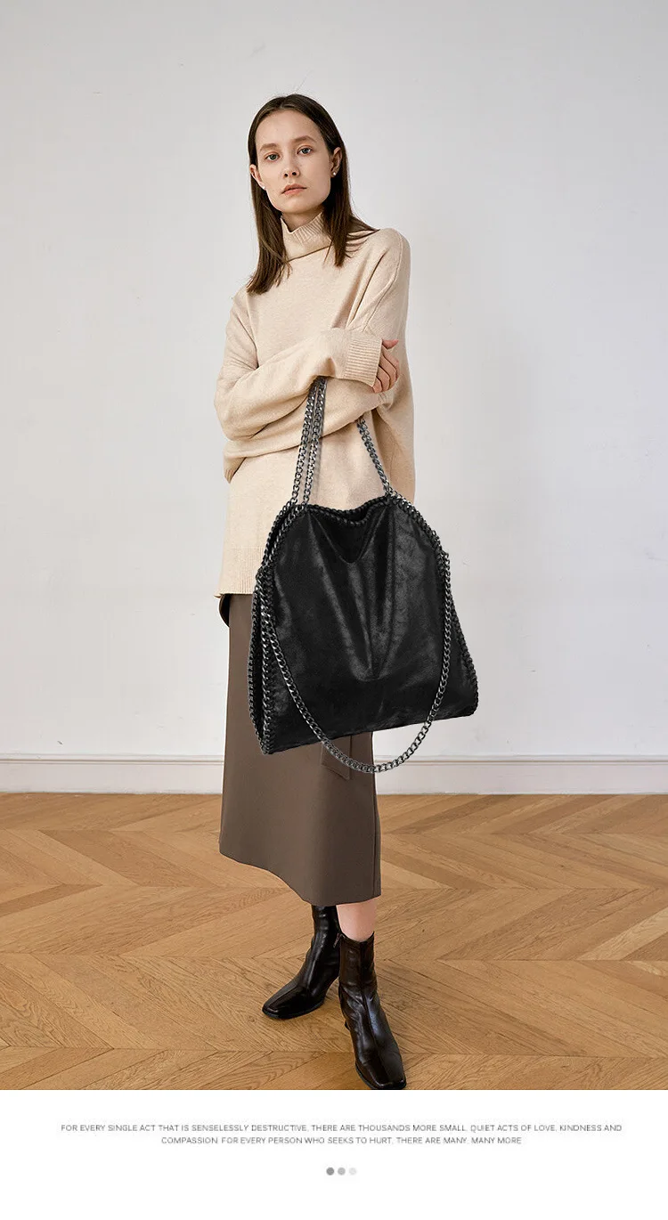 New Big Chain Shoulder Women's Bag Luxury Handbags High Quality Crossbody Designer Tote Bags for Women