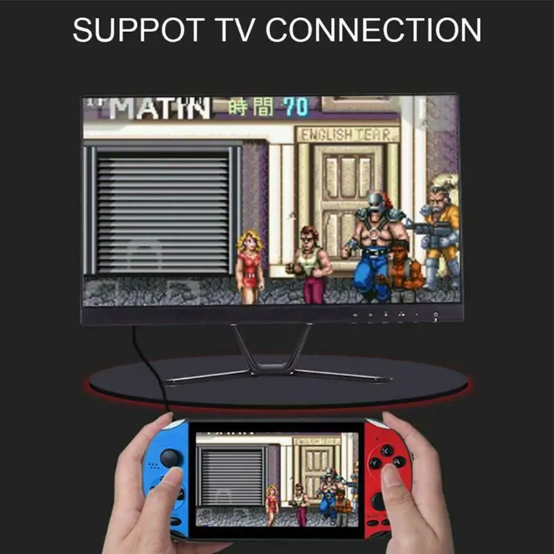 

X12 5.1" Colorful Screen Retro Game Console 128Bit Handheld Game Host Machine