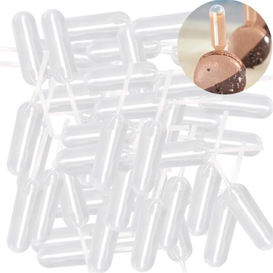 SEAAN 50 шт./лот 4 мл пластиковые пипетки для перекачки одноразовые пипетки для клубничный кекс мороженое шоколад