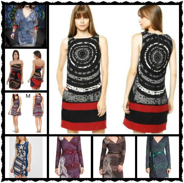 Испанское демисезонное платье desigual с длинным рукавом платья разных видов xs