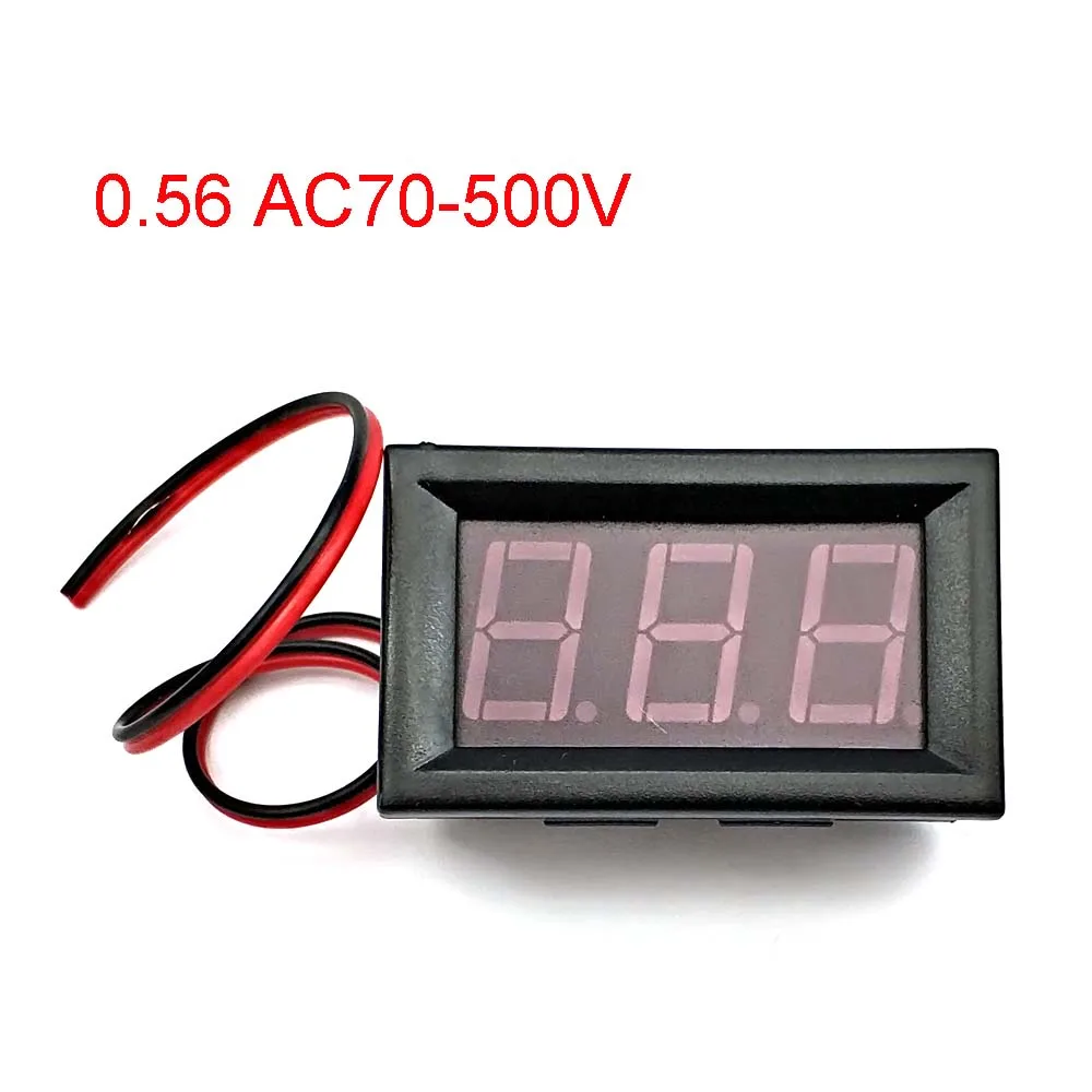 AC 70-500V 0.56&quot LED Digital Voltmeter Voltage Meter Volt Instrument Tool 2 Wires Red Green Blue Display 110V 220V DIY 0.56 Inch |