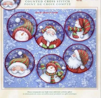 

WY Lovely Counted Cross Stitch Kit Ornament Santa Claus Father Snowman Snowmen Gift Christmas Tree Ornaments Dim 08789