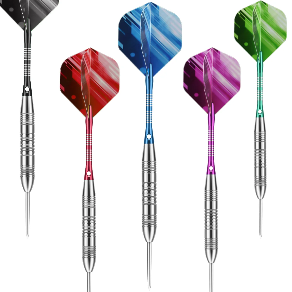 3X Professional Soft Tip Darts Nickel Plating Tip Shaft Dart Throwing One Color 