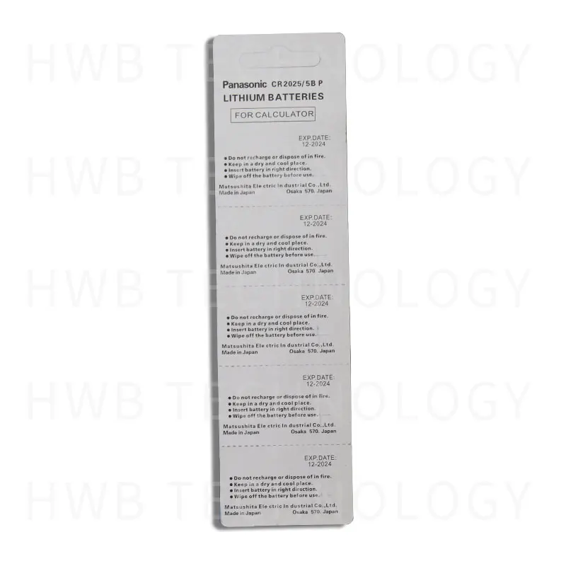 100 шт бренд для PANASONIC cr2025 ECR2025 BR2025 DL2025 KCR2025 LM2025 3v кнопки сотового монета литиевые батареи для часов
