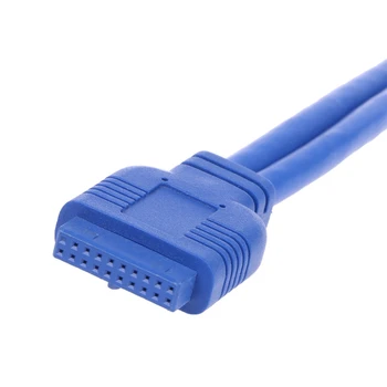 

20 Pin 3.5\" Floppy Bay Front Panel 2 Ports USB 3.0 Expansion Adapter Connector