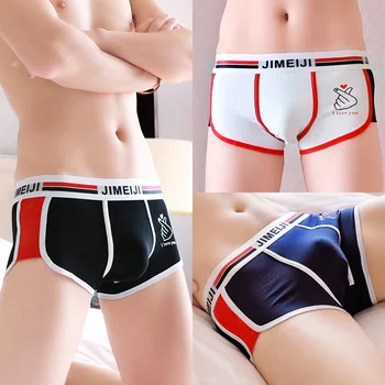 

Breathable Men's Underwear Cotton Boxer Shorts Tide Brand Tight-fitting Personality Korean Sports Trend Boxer Shorts Bragas 2020