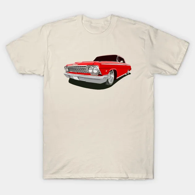 Men t-shirt 1962 Chevy Impala stylized color tshirt Women t shirt | Мужская одежда