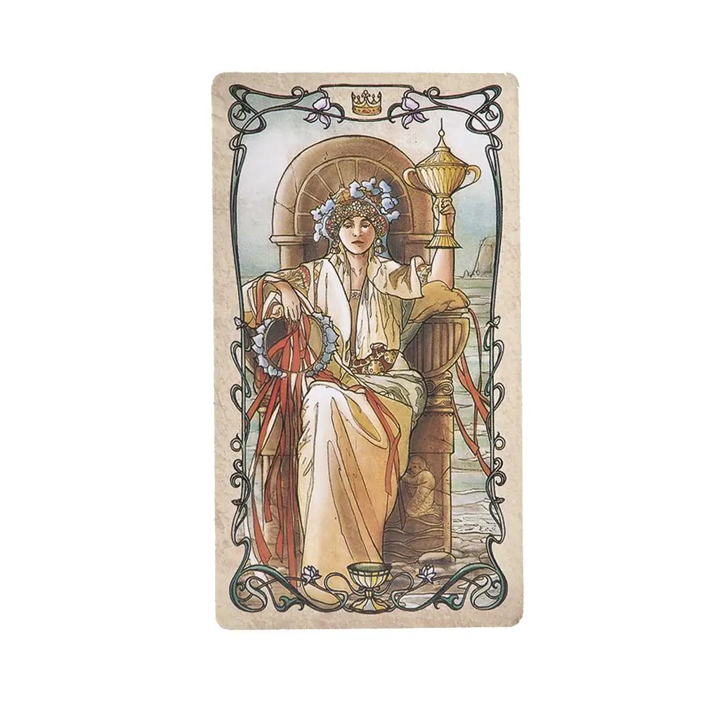 78 Pcs Tarot Deck Mucha Tarot Cards Deck Game For Family Party Board Games Playing Card Entertainment Gift