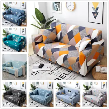 

Geometric Cartoon Multiple Style Pattern Stretch Sofa Cover for Living Room Sofa Cover L-Shaped Armchair Cover 1/2/3/4 Seater