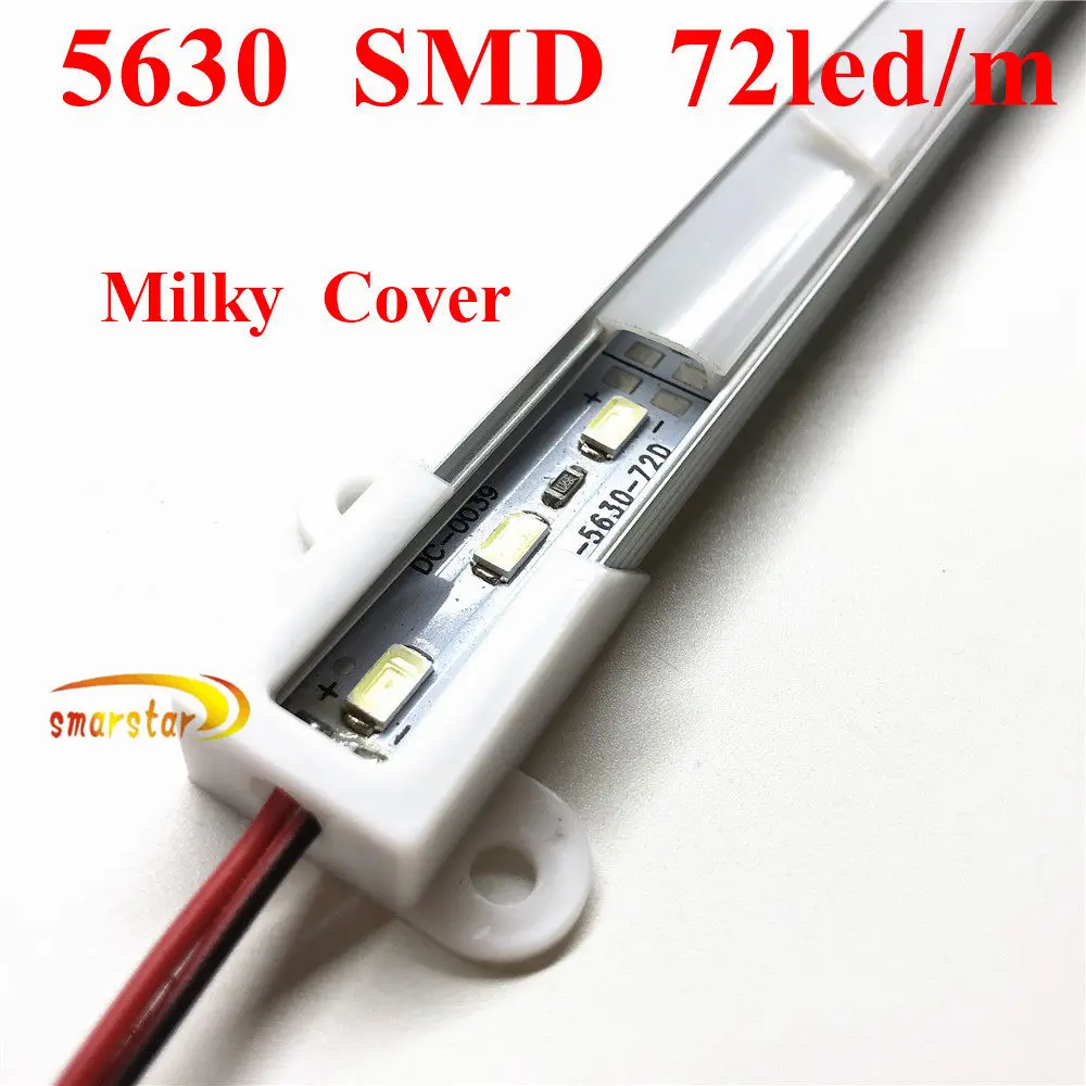 Smarstar 12V 0,5 m 5630 светодиодный бар свет U алюминиевый паз дымчатое покрытие прожектора 50 см светодиодные полосы света для коммерческого ландшафтного освещения#1