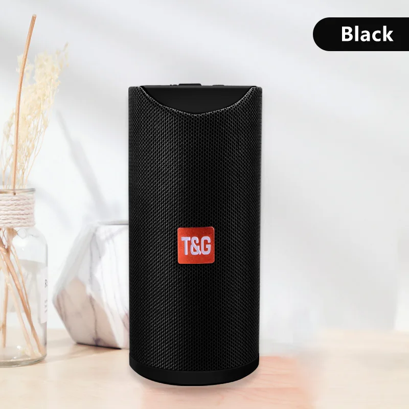 TG113 портативный Беспроводные динамики bluetooth водонепроницаемый стерео Колонка внешний динамик с FM радио MP3 коробка басового звука - Цвет: Black