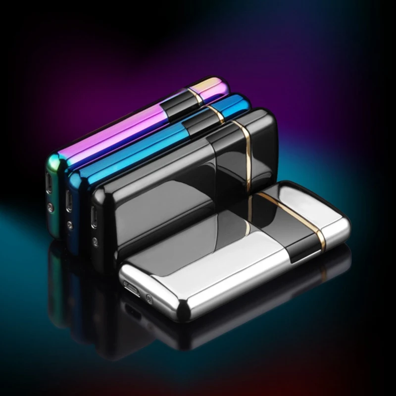 New Electric Lighter With LED Power Display USB Charging Cigarette Lighter Windproof Arc Plasma Lighters Gadgets For Men