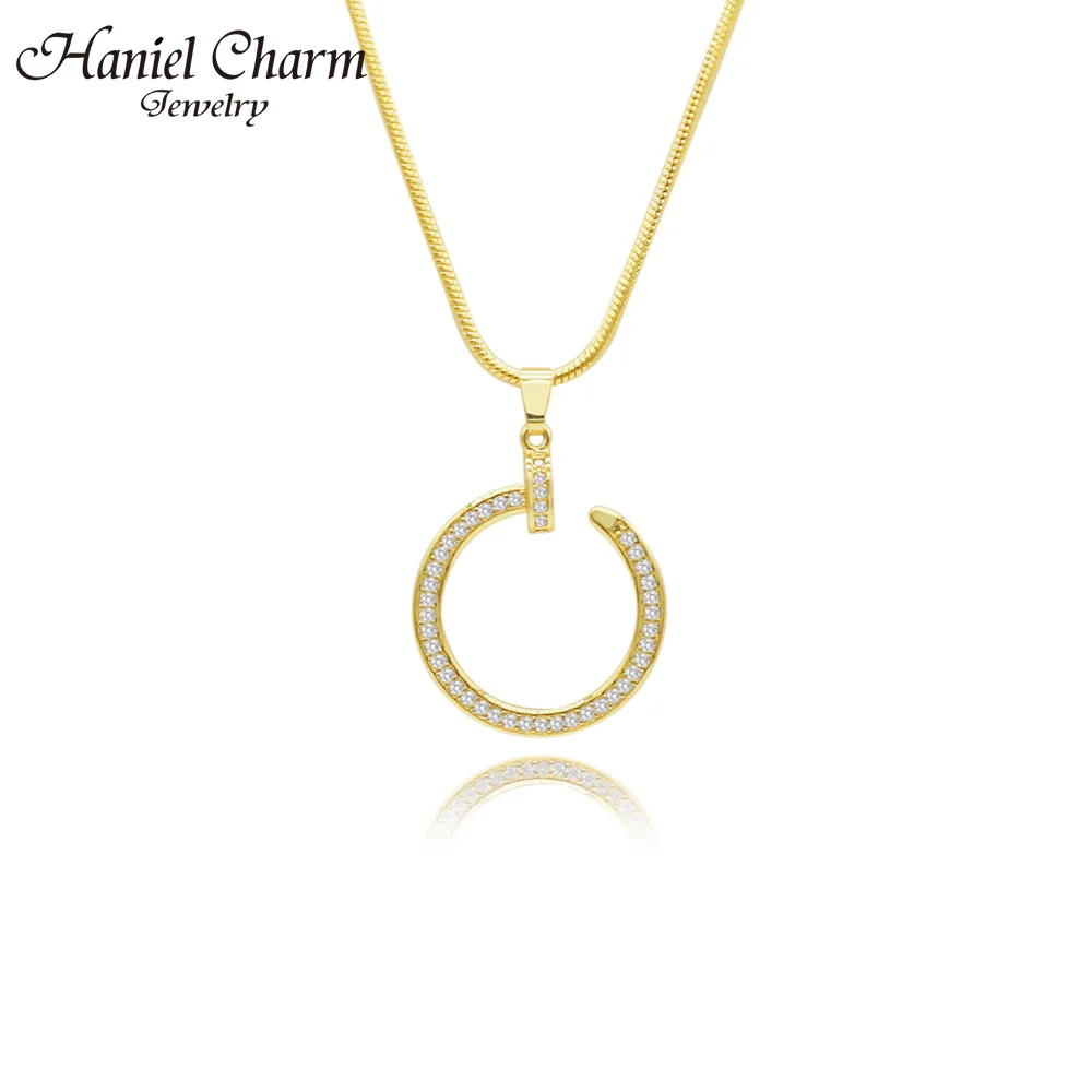 

Haniel Temperament Charm Gold-Color Plated Fishhook Necklace Pendant For Women Girls Party Gift
